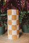 Clay Checkered Vases