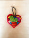 Embroidered Heart Shaped Plush Ornaments