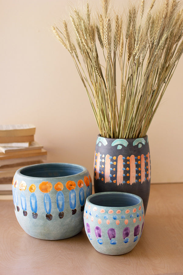 Ceramic Hand Painted Vases