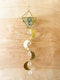 Brass Moon Phase Suncatcher with Air Plants 001
