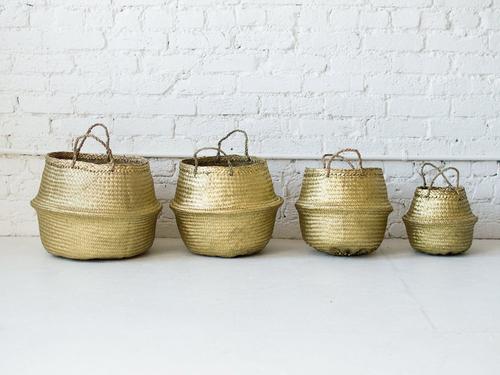 Gold Seagrass Basket